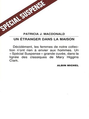 cover image of Un étranger dans la maison